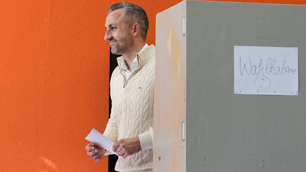 German exit polls suggest far-right party has big lead in regional election : NPR