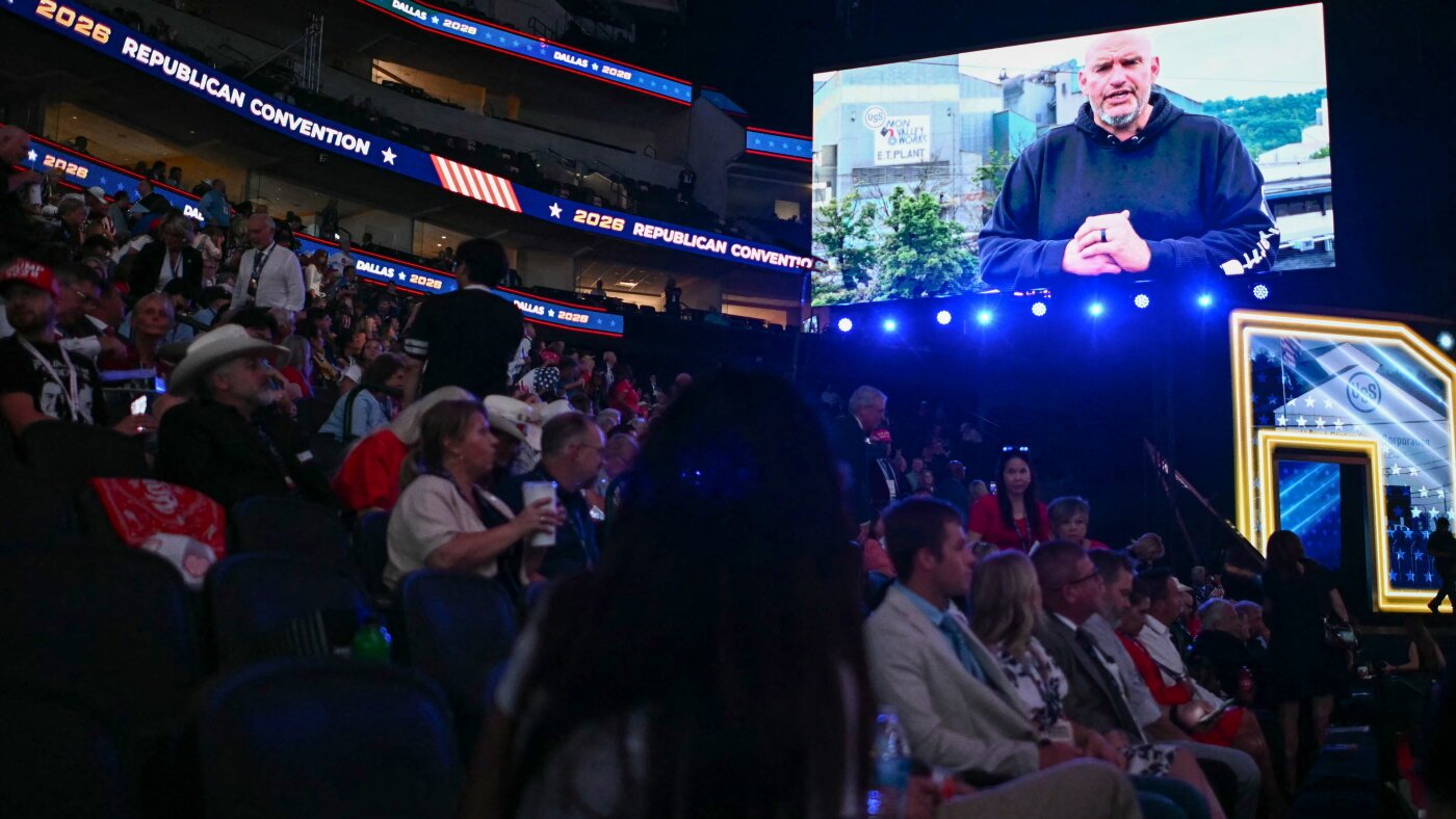 John Fetterman makes surprise video for GOP convention : NPR