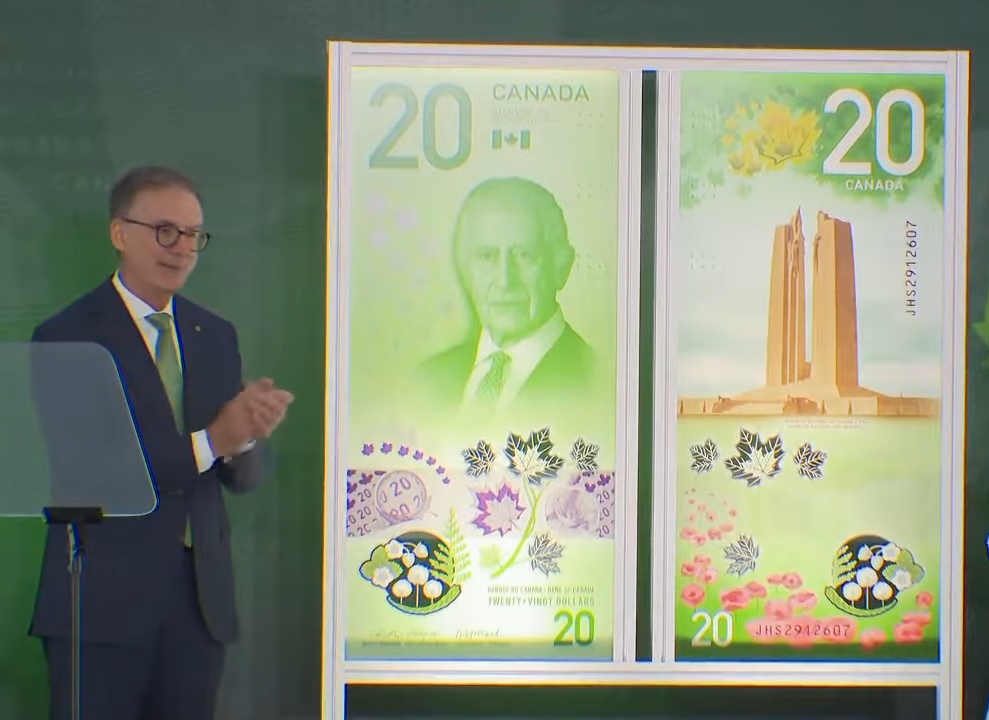 King Charles replaces Queen Elizabeth II on Canadian $20 bill