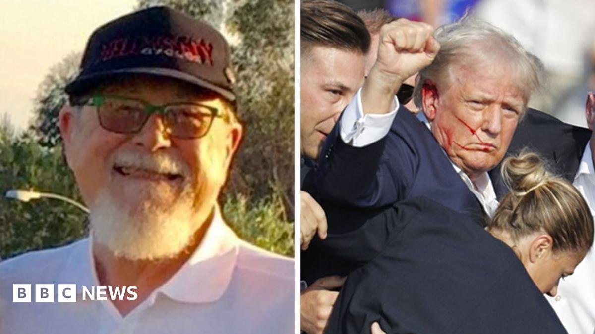 Jim Copenhaver is shown on the left and President Donald Trump on the right