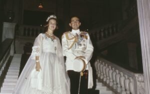 The romantic royal wedding of a couple whose love survived the fall of a crown and exile