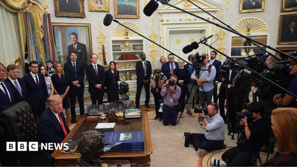 Trump says he is banning CNN, Politico and MS NOW from White House