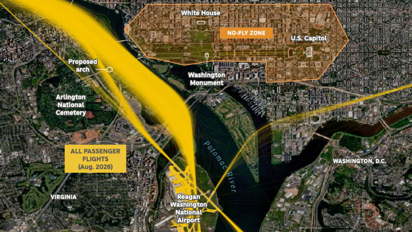Trump's D.C. arch worries aviation safety experts : NPR