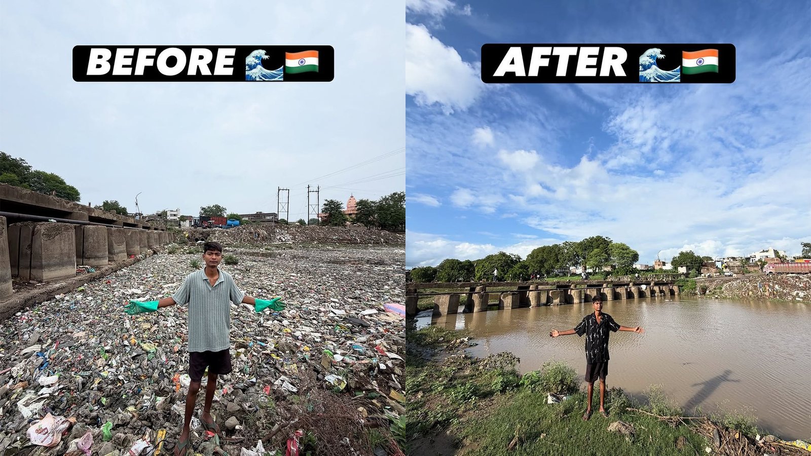 ‘People laughed at me’: Indian youth cleans up a trash-filled river | Environment
